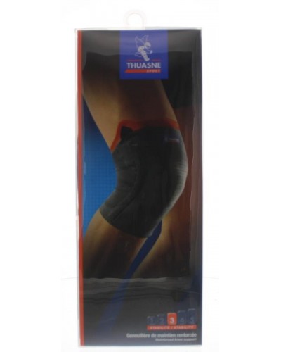 Verstevigde steunbrace knie grijs M