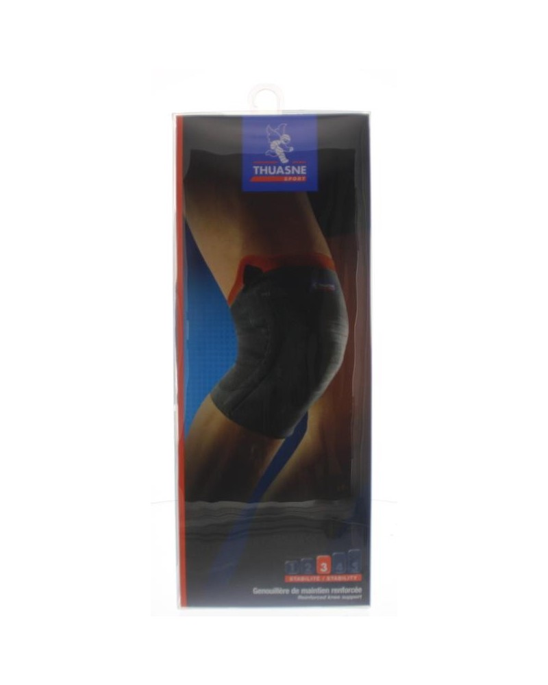 Verstevigde steunbrace knie grijs M