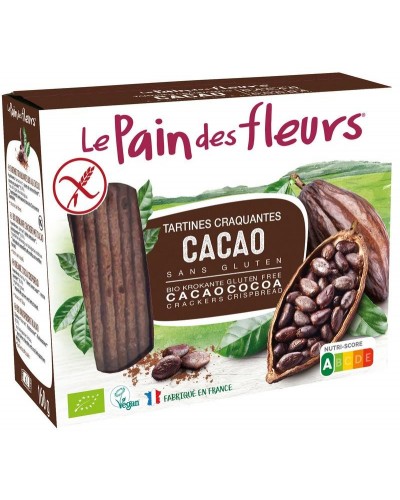 Krokante crackers cacao glutenvrij bio