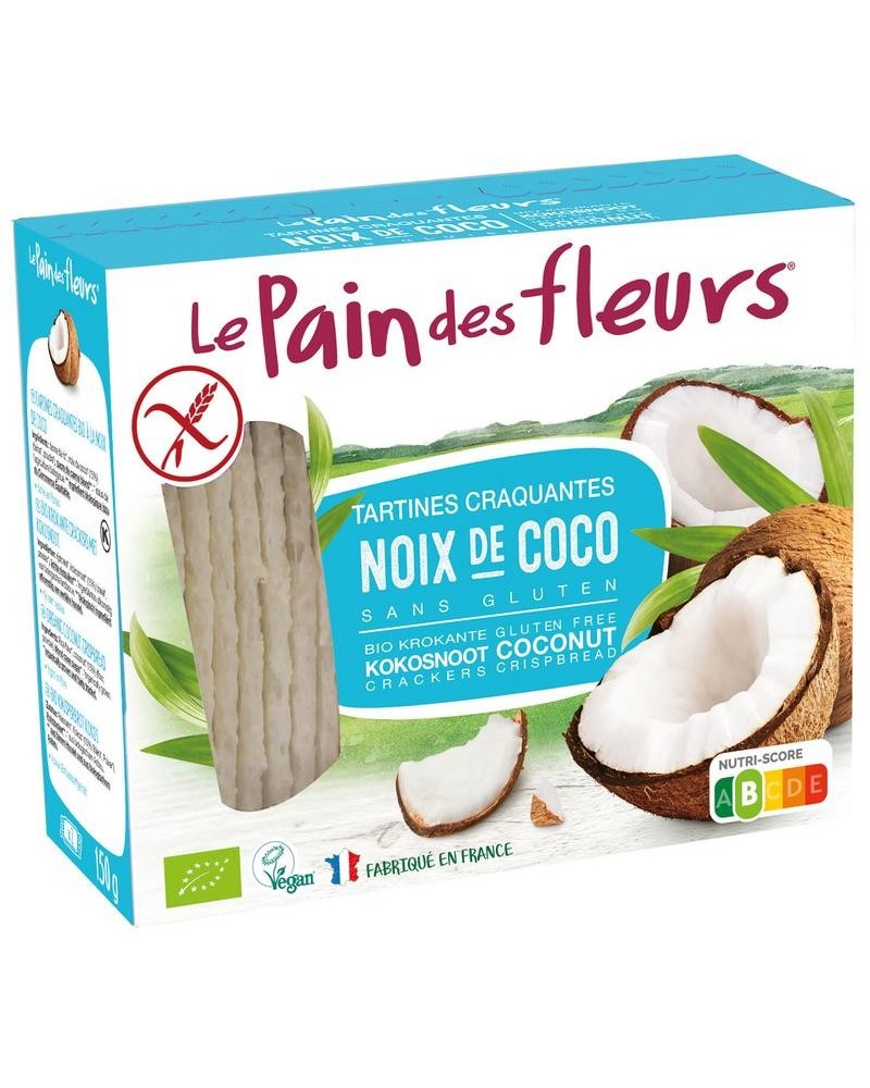Krokante crackers kokos glutenvrij bio