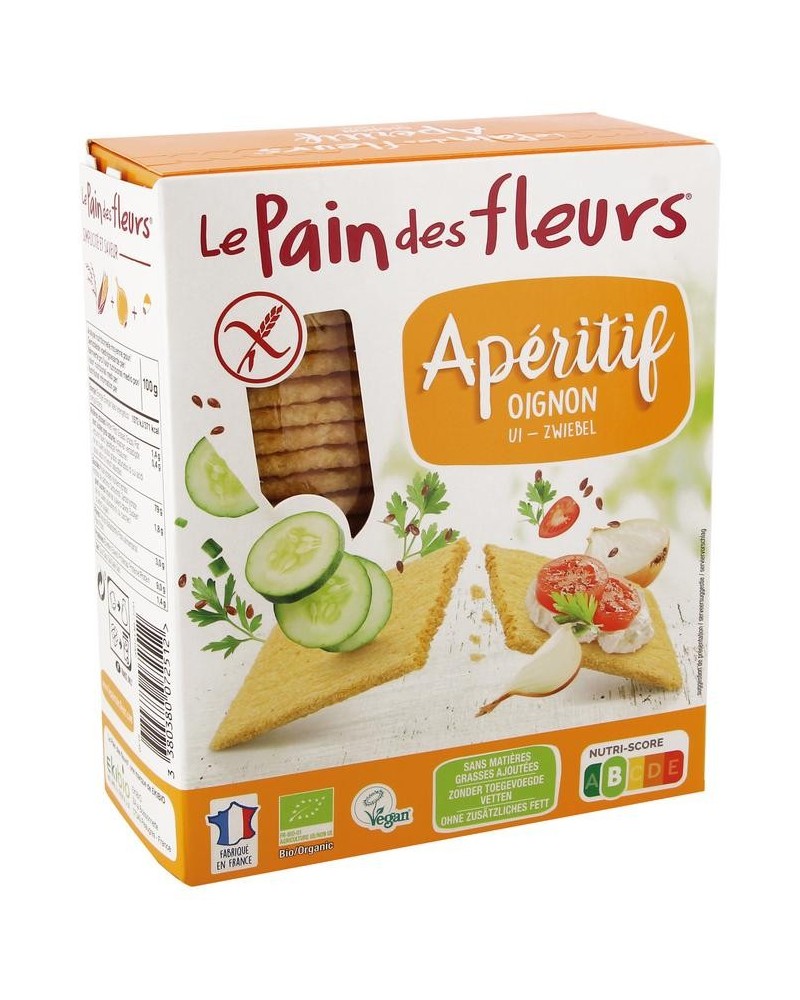 Krokante crackers ui glutenvrij bio
