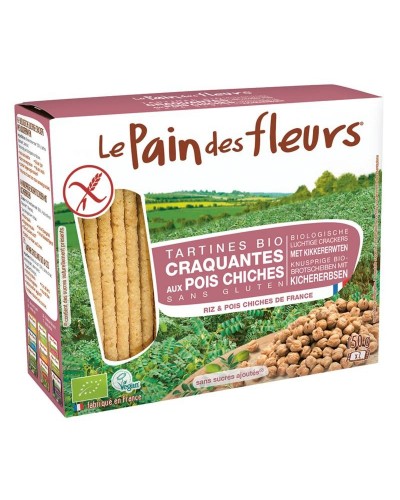 Krokante crackers kikkererwten glutenvrij bio