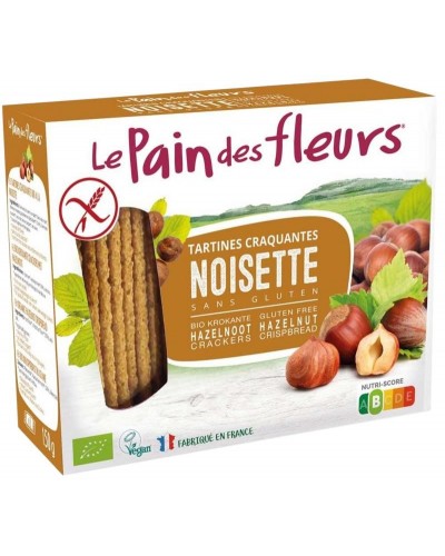 Krokante crackers hazelnoot glutenvrij bio