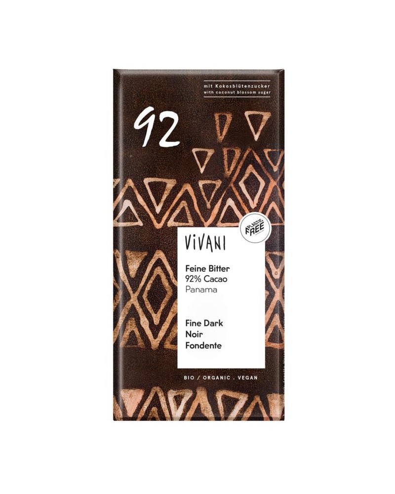 Chocolade puur 92% kokosbloesemsuiker bio