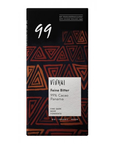 Chocolade puur 99% kokosbloesemsuiker bio