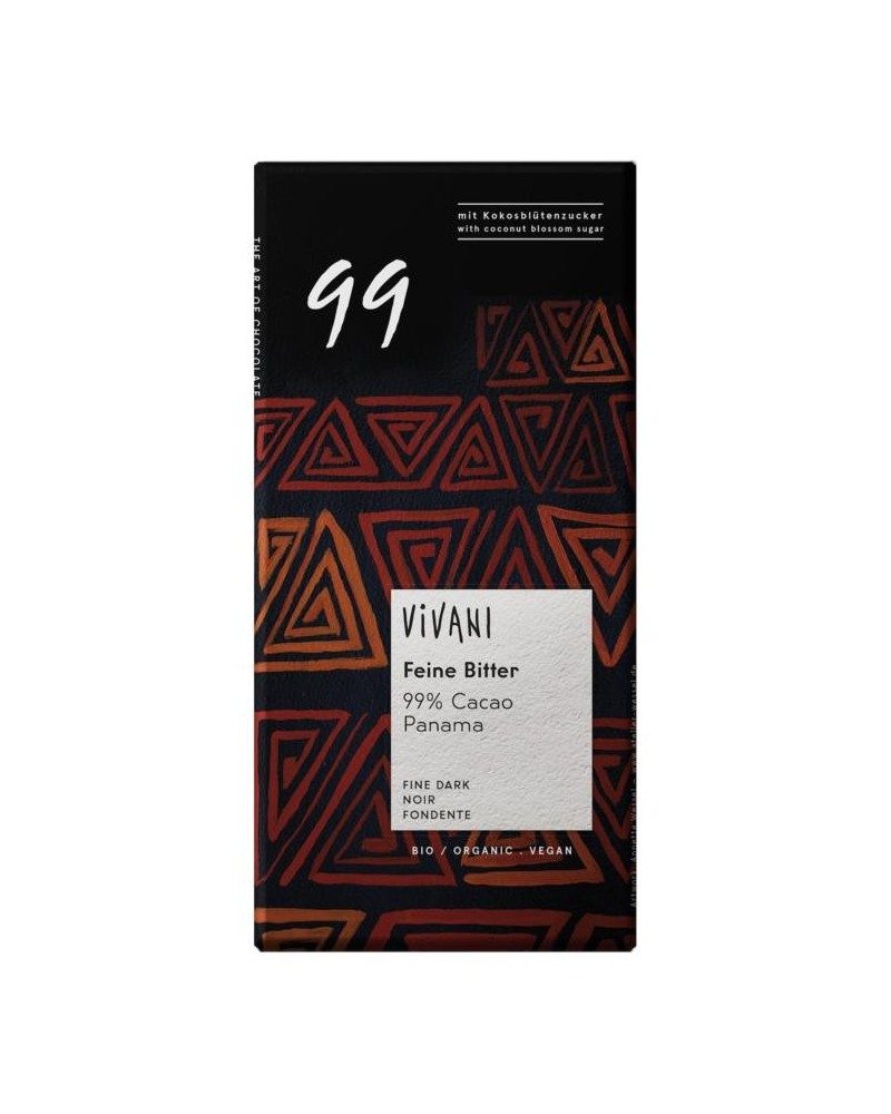 Chocolade puur 99% kokosbloesemsuiker bio
