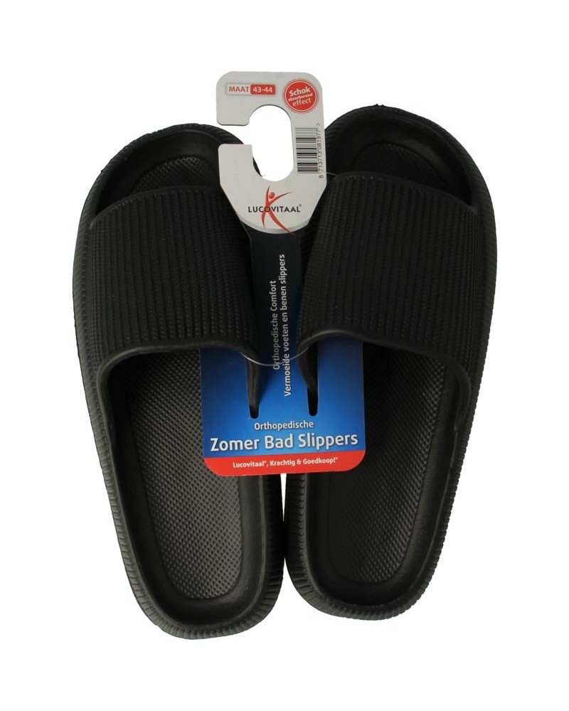 Orthopedische badslipper 43-44 zwart