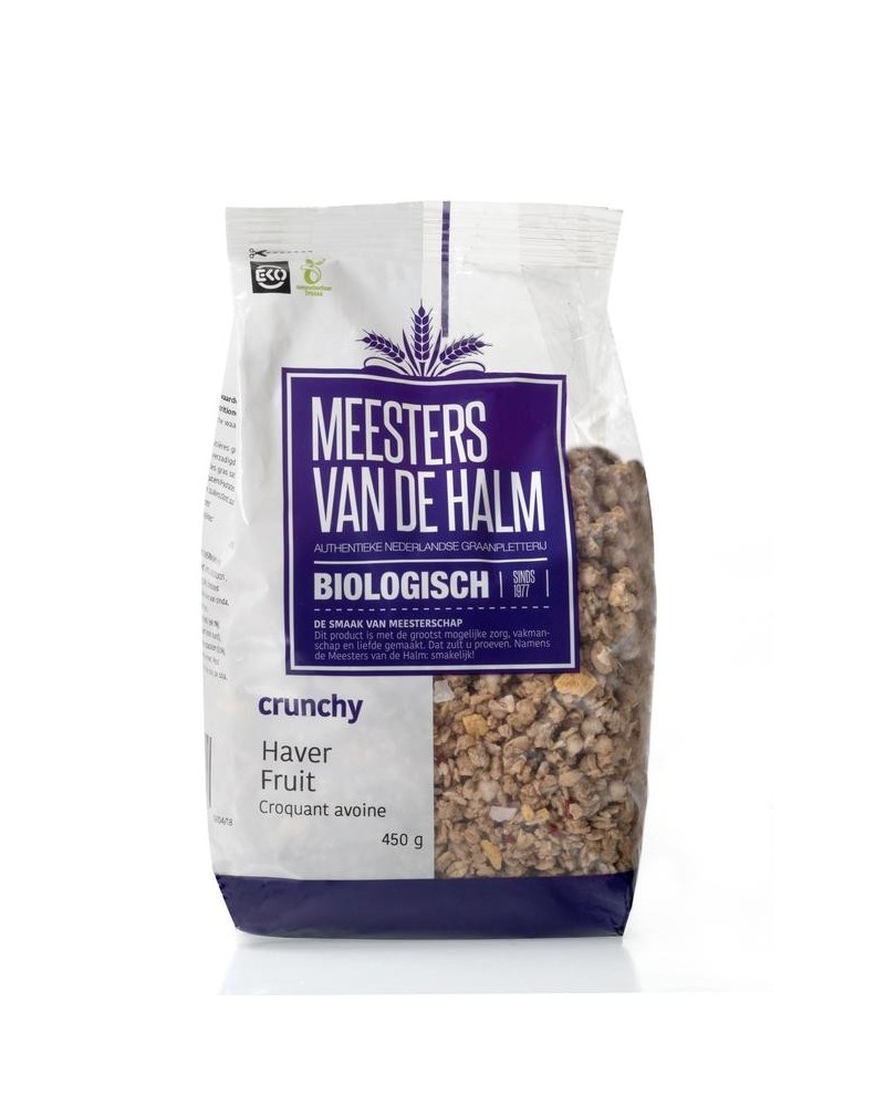 Crunchy granola haver fruit bio