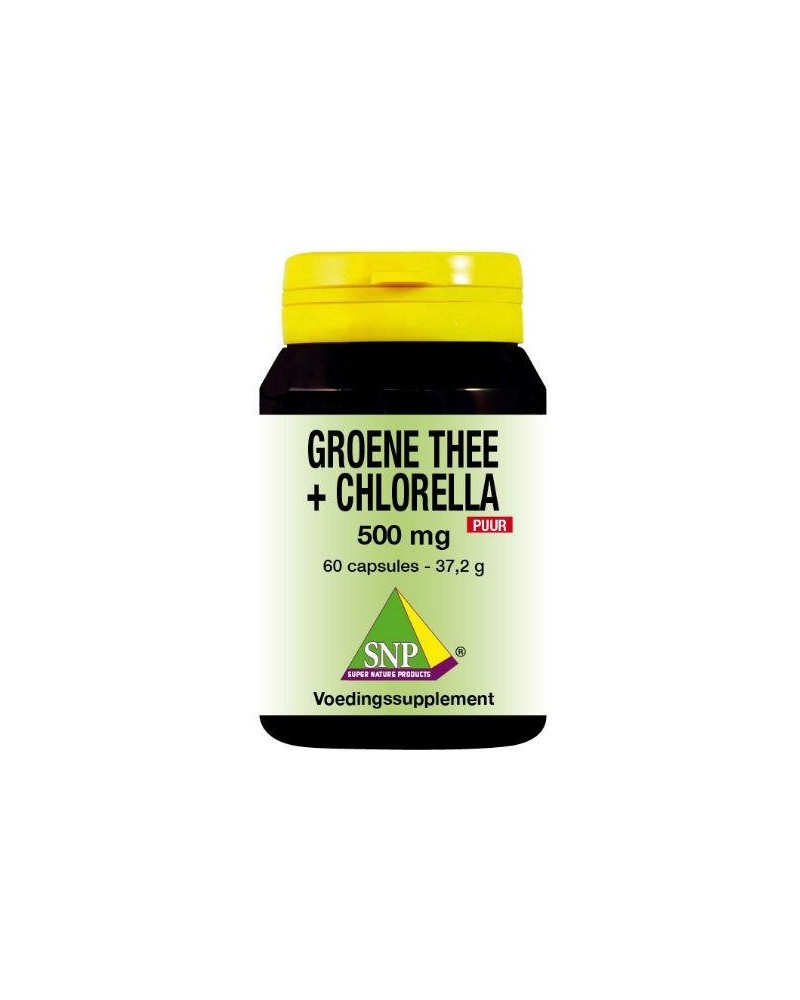 Groene thee chlorella 500mg puur