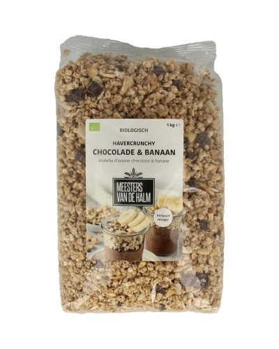 Crunchy havergranola chocolade/banaan bio