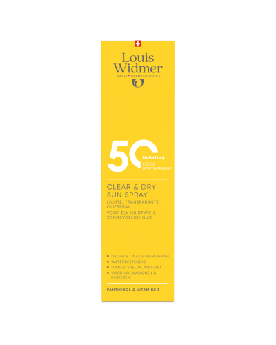 Louis Widmer Clear & Dry Sun Spray 50 Zonder Parfum