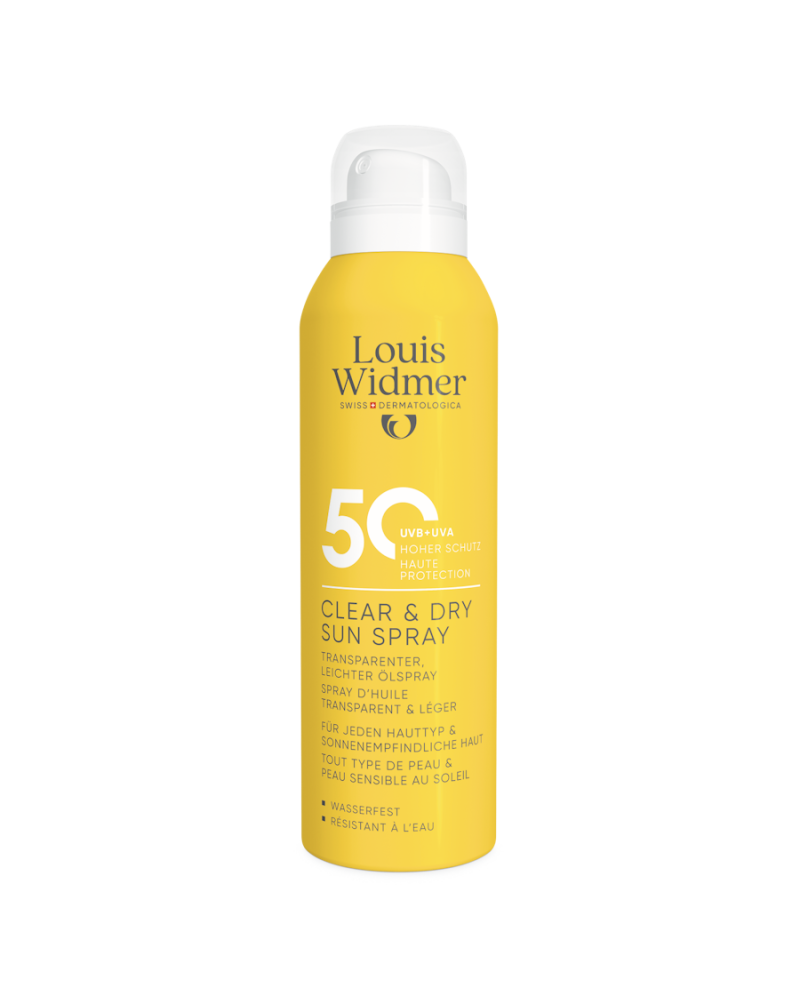 Louis Widmer Clear & Dry Sun Spray 50 Zonder Parfum