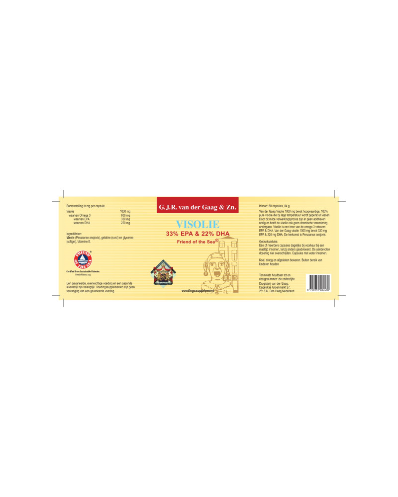 Visolie Forte 1000 mg (EPA 330mg / DHA 220mg) – FOS - Van der Gaag