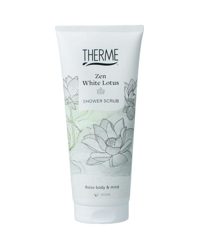 Zen white lotus shower scrub