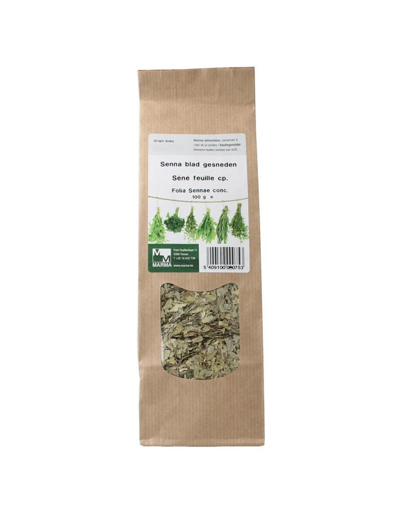 Senna blad gesneden