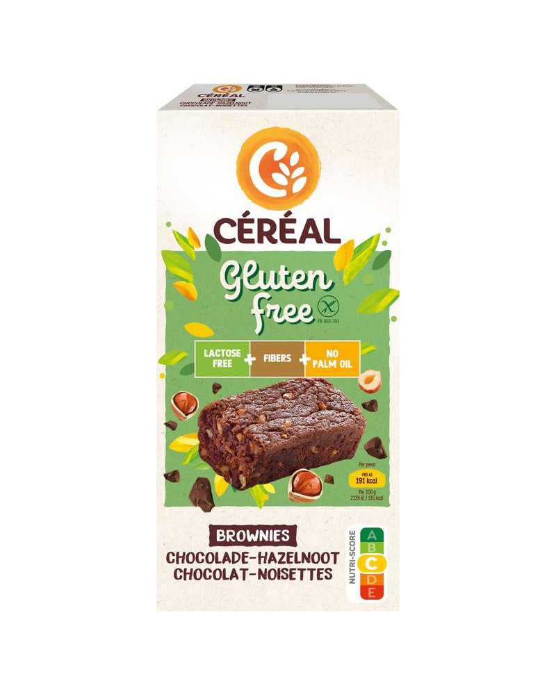 Brownies chocolade & hazeln gluten- lactosevrij