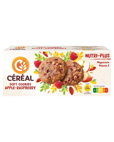 Zachte koekjes appel-framboos nutri-plus