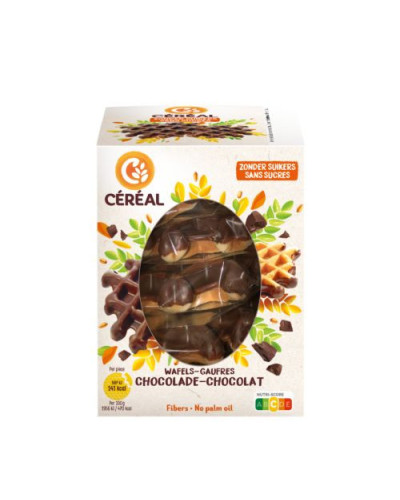 Chocoladewafels zacht zonder suikers