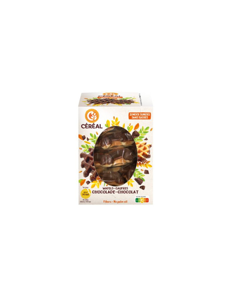 Chocoladewafels zacht zonder suikers