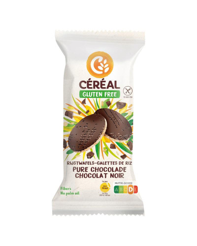 Rijstwafel met pure chocolate glutenvrij