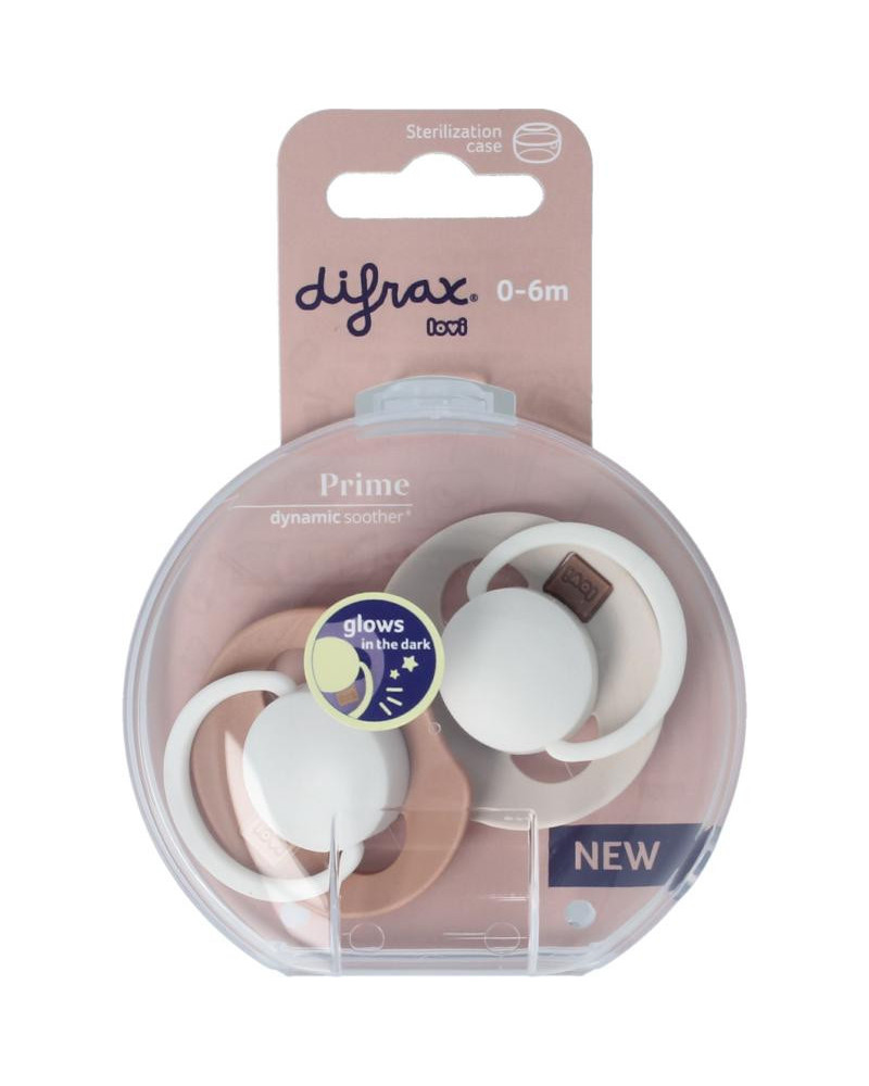 Fopspeen glow dynamic 0-6 mnd ivory/blush