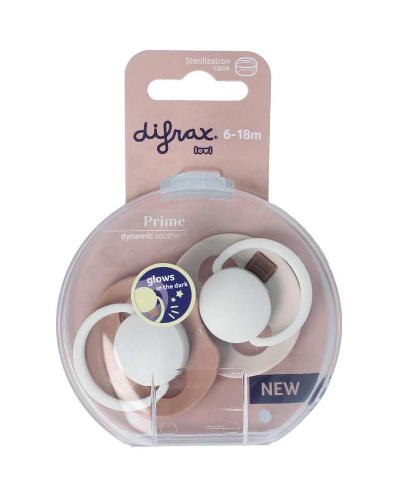 Fopspeen glow dynamic 6-18 mnd ivory/blush