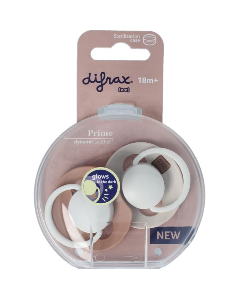 Fopspeen glow dynamic 18+ mnd ivory/blush
