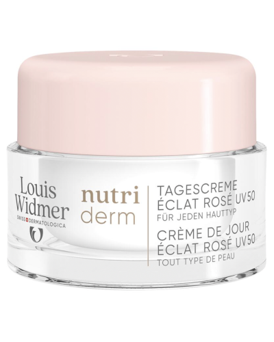 Louis Widmer nutriderm Dagcrème Éclat Rosé UV 50 Licht Geparfumeerd