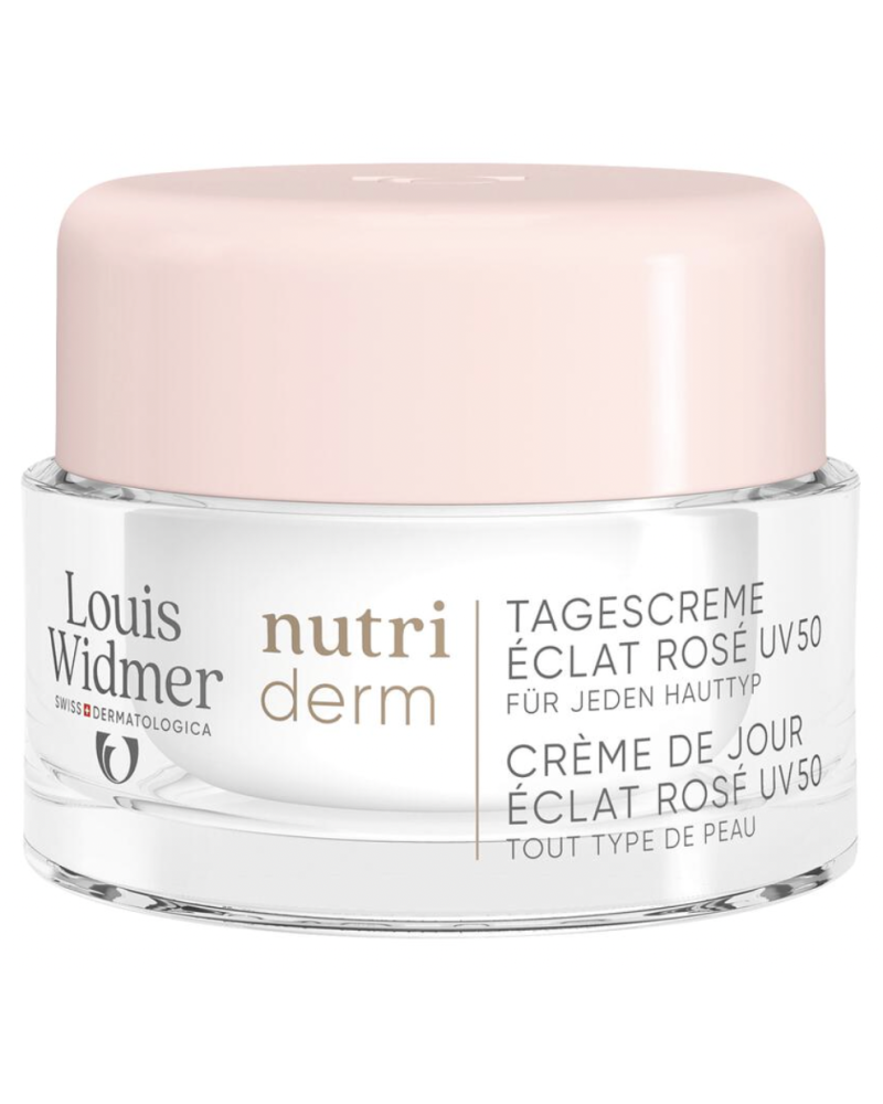 Louis Widmer nutriderm Dagcrème Éclat Rosé UV 50 Licht Geparfumeerd