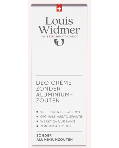 Louis Widmer Deo Crème zonder Aluminiumzouten Licht Geparfumeerd