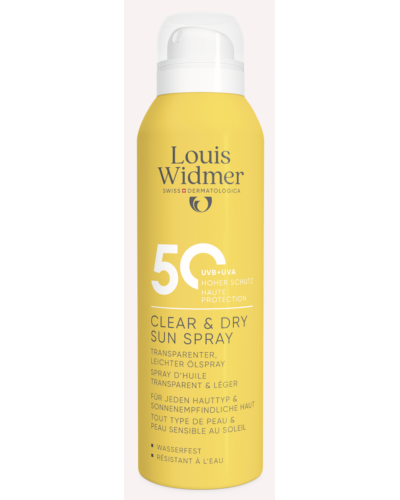 Louis Widmer Clear & Dry Sun Spray 50 Zonder Parfum