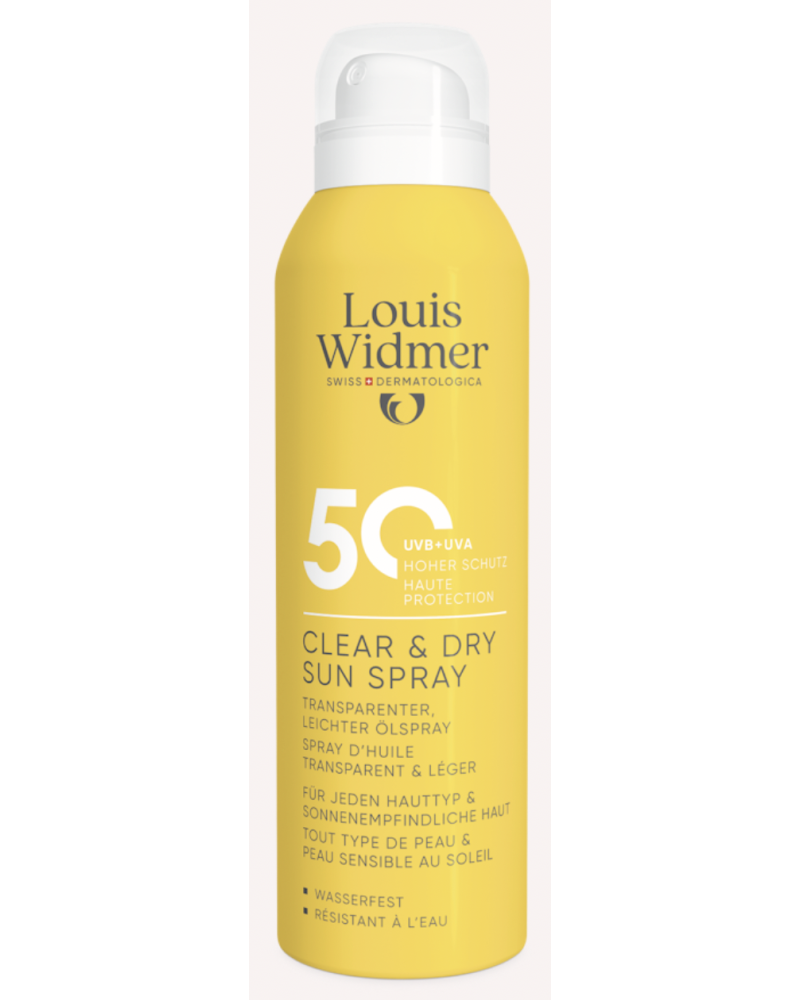 Louis Widmer Clear & Dry Sun Spray 50 Zonder Parfum