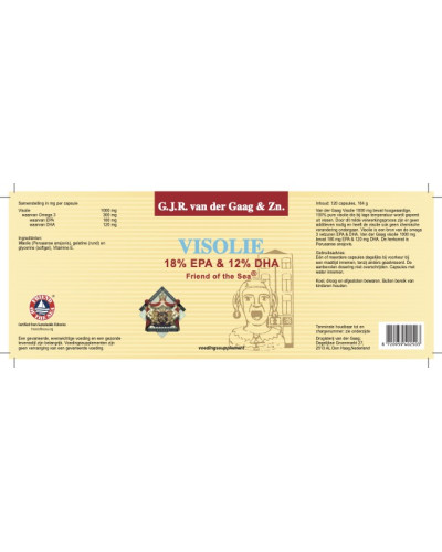 Visolie 1000 mg 18% EPA & 12% DHA | Friend of the Sea® | Van Der Gaag