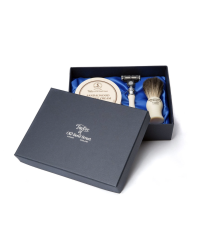 Taylor of Old Bond Street Pure Badger Scheerkwast, Scheermes & Shavingcream
