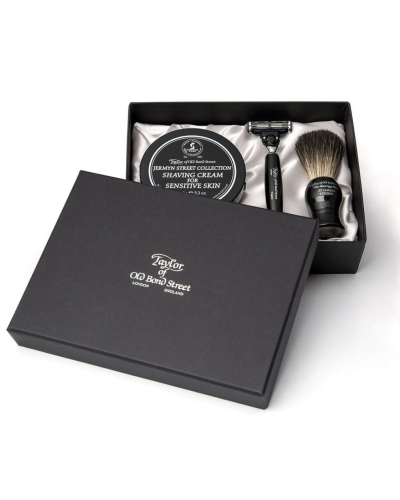 Taylor of Old Bond Street Giftbox scheerkwast, scheermes en scheercrème Jermyn street