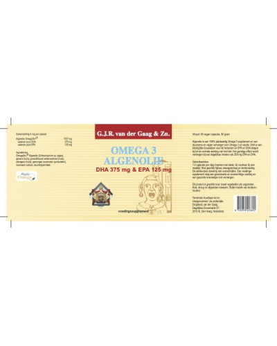 Algal Omega® Omega 3 Algenolie DHA 375 mg & EPA 125 mg | Van Der Gaag