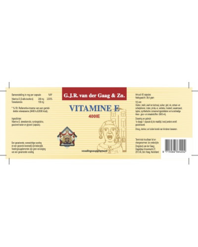 Vitamine E 400 IE | Natuurlijke D-alfa-tocoferol | Van Der Gaag