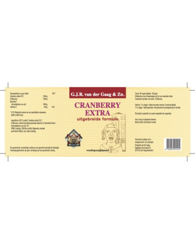 Van Der Gaag Cranberry Extra met D-Mannose