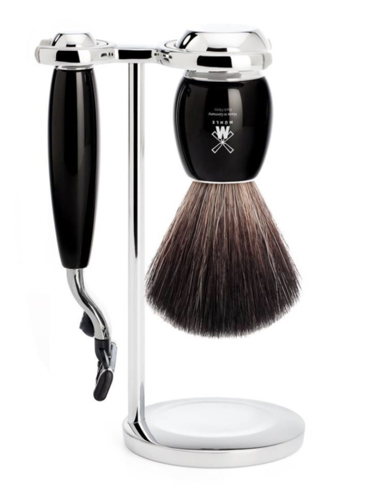 MÜHLE Vivo Scheerset Vivo 3-delig - Zwart - Mach3®