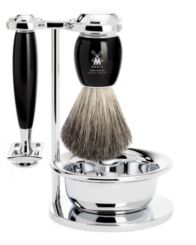 MÜHLE Vivo Scheerset Vivo 4-delig - Zwart - Saf.Razor