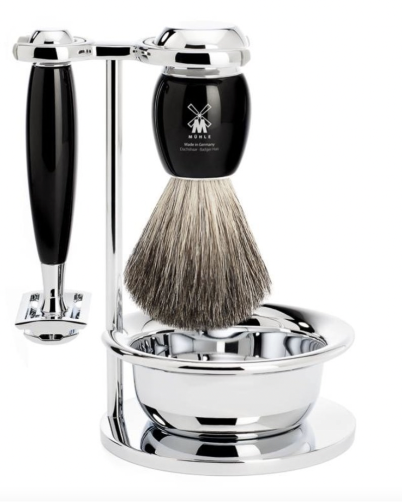 MÜHLE Vivo Scheerset Vivo 4-delig - Zwart - Saf.Razor