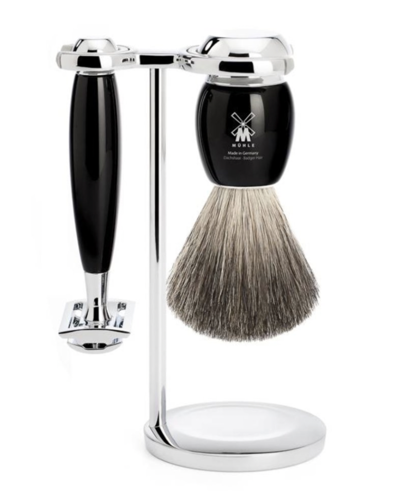 MÜHLE Vivo Scheerset Vivo 3-delig - Zwart - Saf.Razor