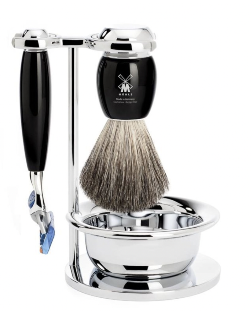 MÜHLE Vivo Scheerset Vivo 4-delig - Zwart - Fusion®