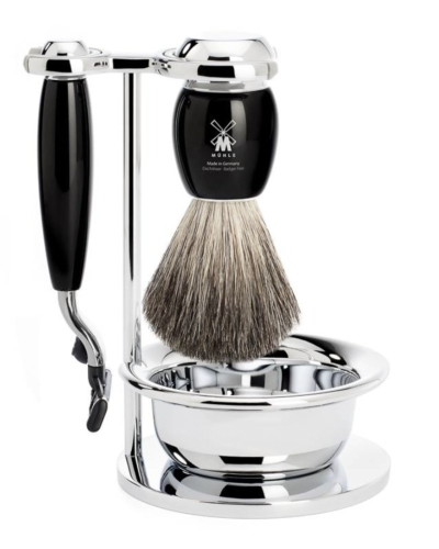 MÜHLE Scheerset Vivo 4-delig - Zwart - Mach3®