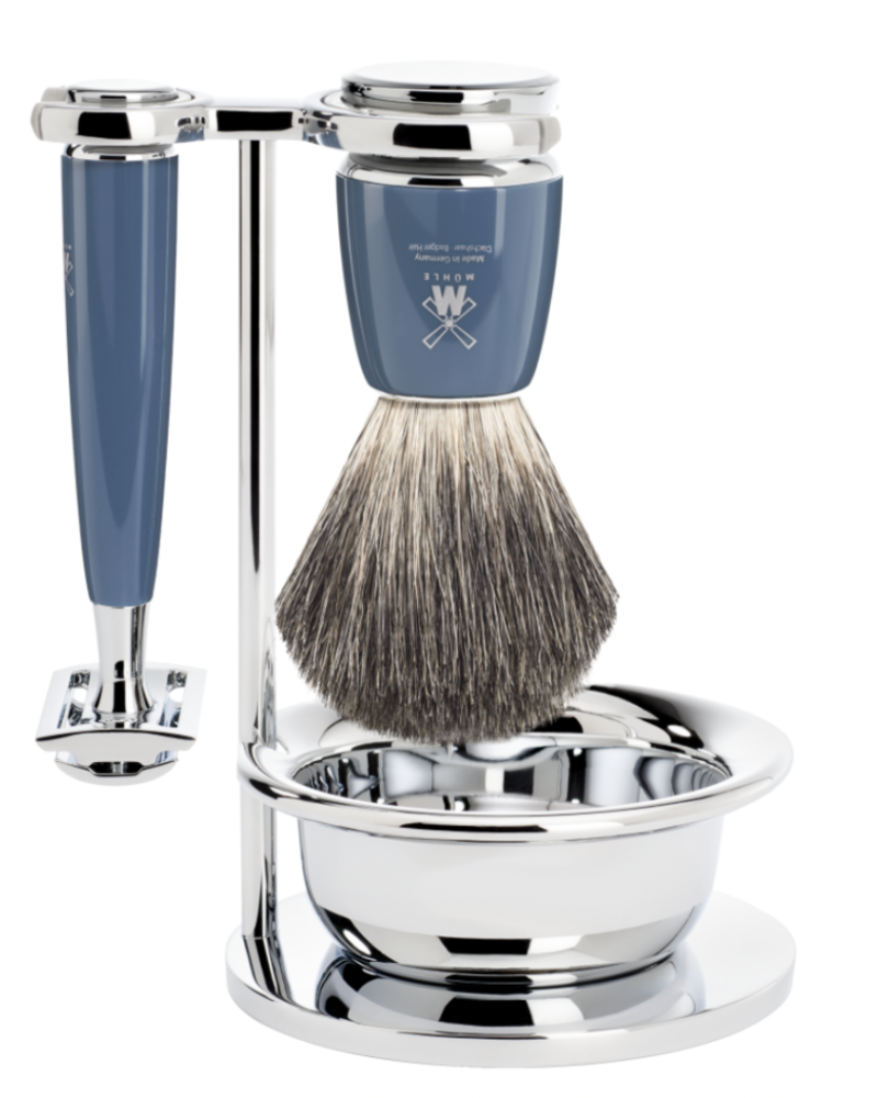 MÜHLE Scheerset Rytmo 4-delig - Petrol - Saf.Razor