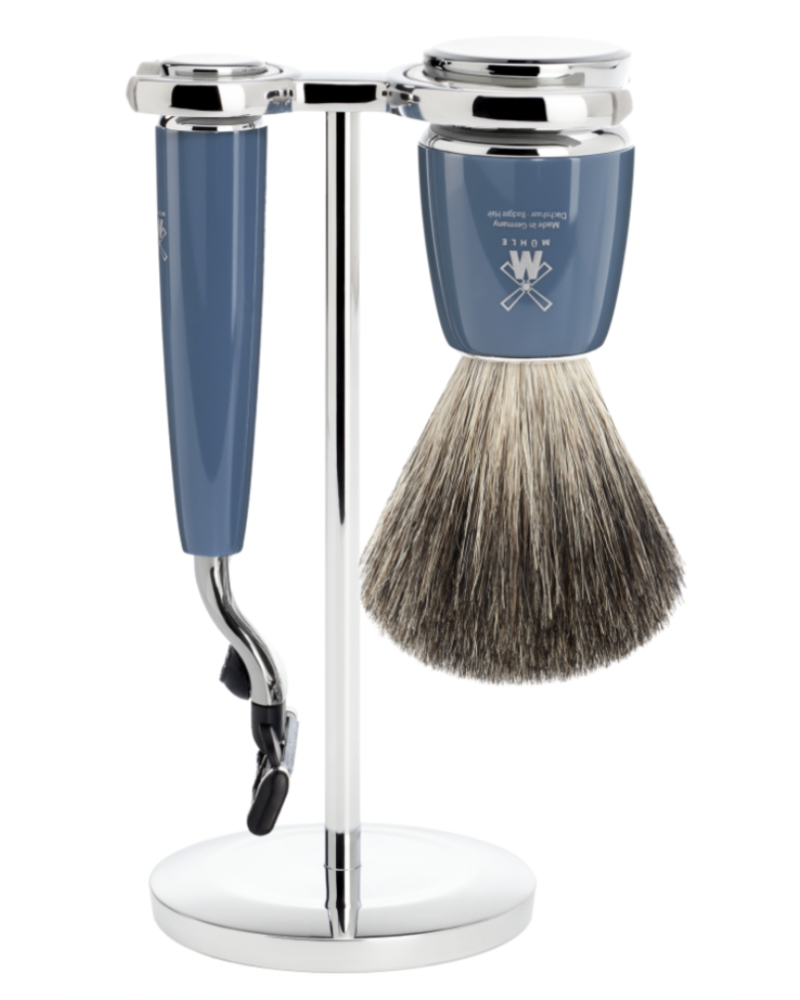 MÜHLE Scheerset Rytmo 3-delig - Petrol - Mach3®